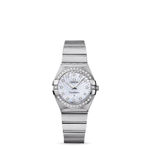 Omega Constellation Quartz 27 Brushed Stainless Steel / Diamond / MOP Supernova